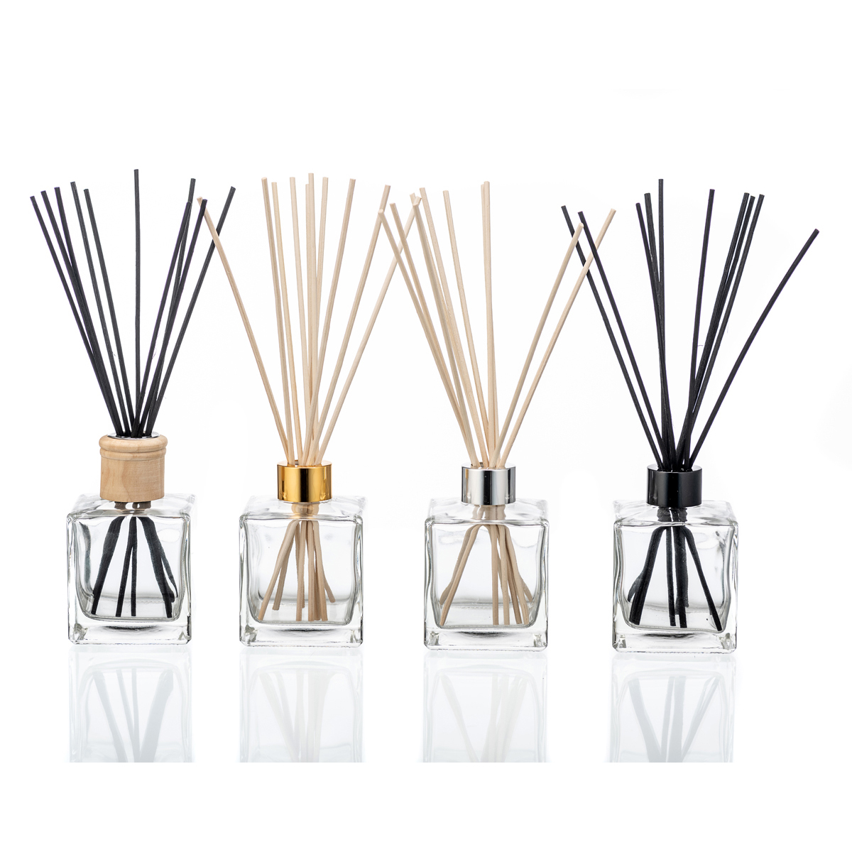 200ml Square Glass Reed Diffuser Bottles - ACS Promotions